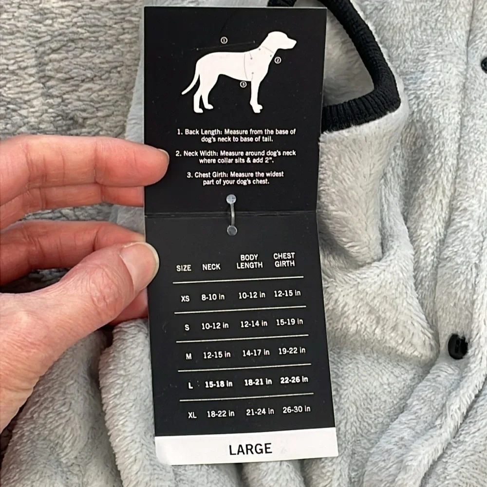 NWT Kenneth Cole Every Dog Has Its Day Pajamas Fuzzy Soft Gray Pet Sz L